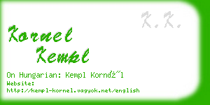 kornel kempl business card